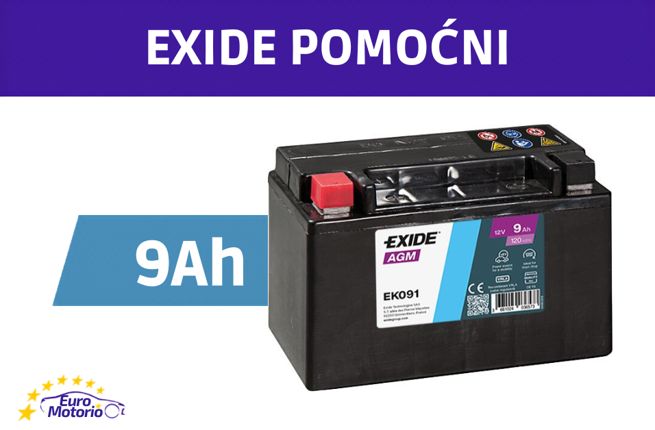 <font color="#ffc801">39211</font> AKUMULATOR EXIDE POMOĆNI 9Ah