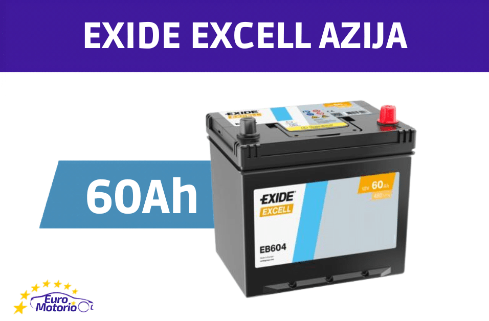 <font color="#ffc801">39472</font> AKUMULATOR EXIDE EXCELL 60Ah AZIJA D+