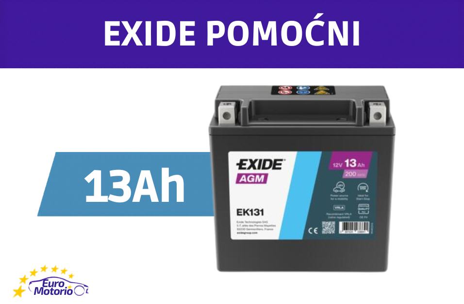 <font color="#ffc801">30101</font> AKUMULATOR EXIDE POMOĆNI 13Ah