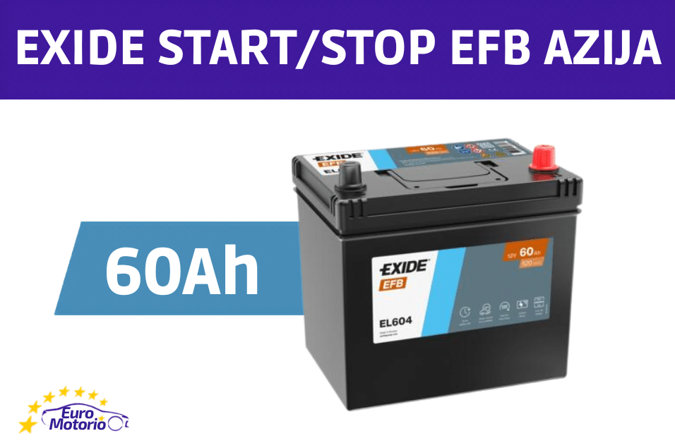 <font color="#ffc801">39473</font> AKUMULATOR EXIDE START/STOP EFB AZIJA 60Ah